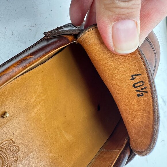 Tods Women Size EU 40.5 US 10.5 Brown Washed Leather Slip On Loafer Flat Shoes - Picture 10 of 11